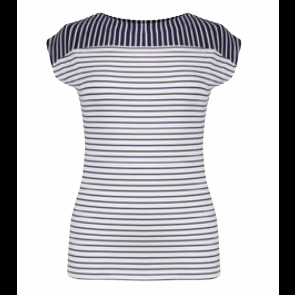 Tail Golf navy white stripe sleeveless top S